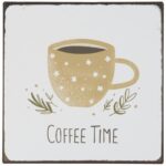 Metalskilt Coffee time