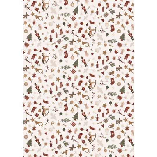Gavepapir m. juleikoner - My Nostalgic Christmas - 5 m.