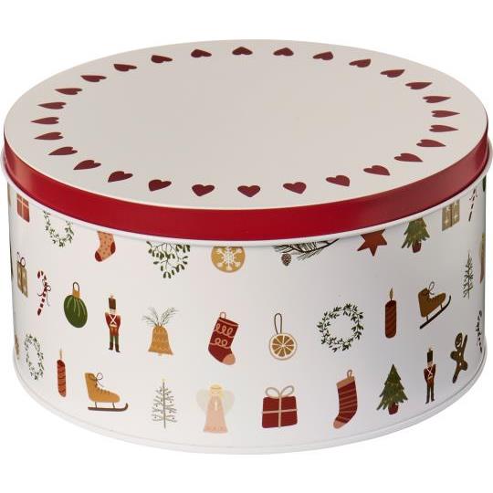 Kagedåse m. juleikoner - My Nostalgic Christmas - Rund