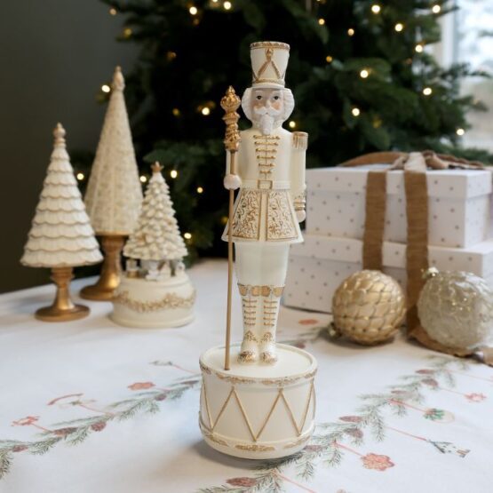 Noël Spilledåse m. nøddeknækker - Antique creme