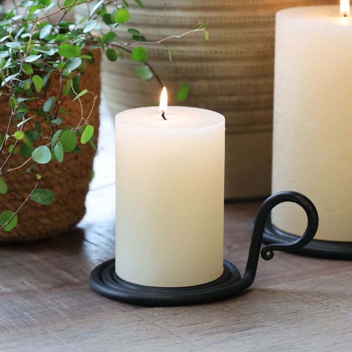 Kammerstage til bloklys - Antique sort