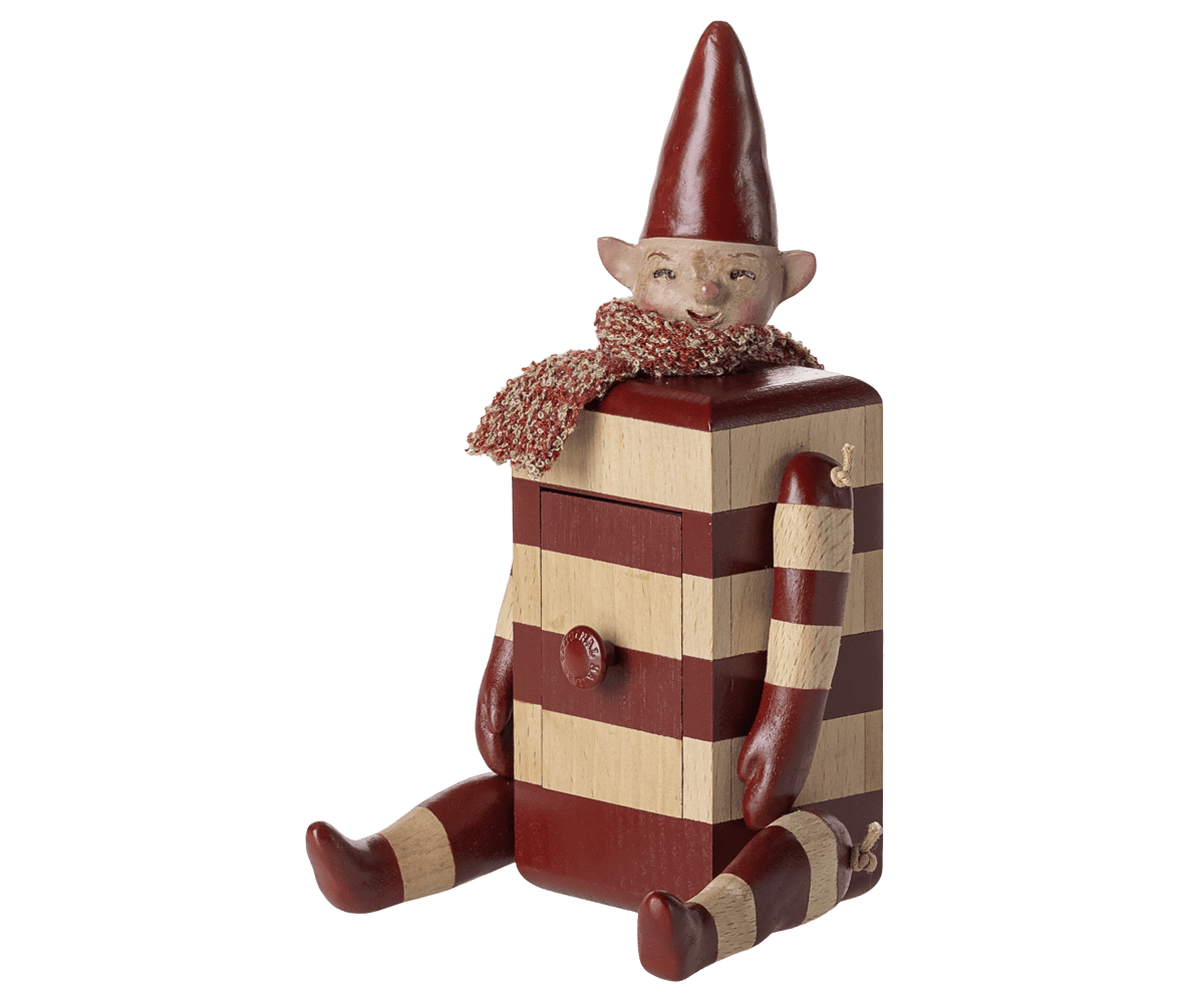 Maileg Nisse med skuffe - Rød