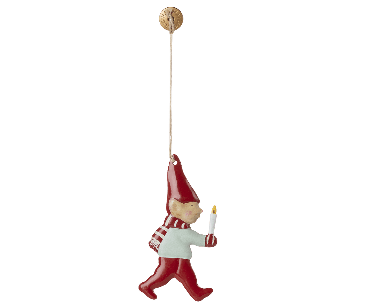 Maileg Metalophæng Nisse - Stearinlys