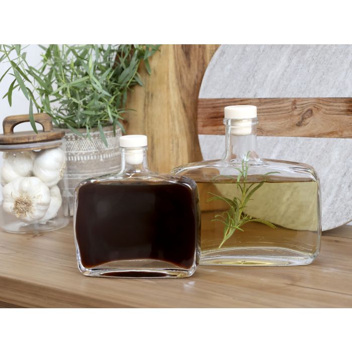 Flaske m. låg - H.15 cm