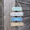 Skilt Welcome - Ocean & antique hvid